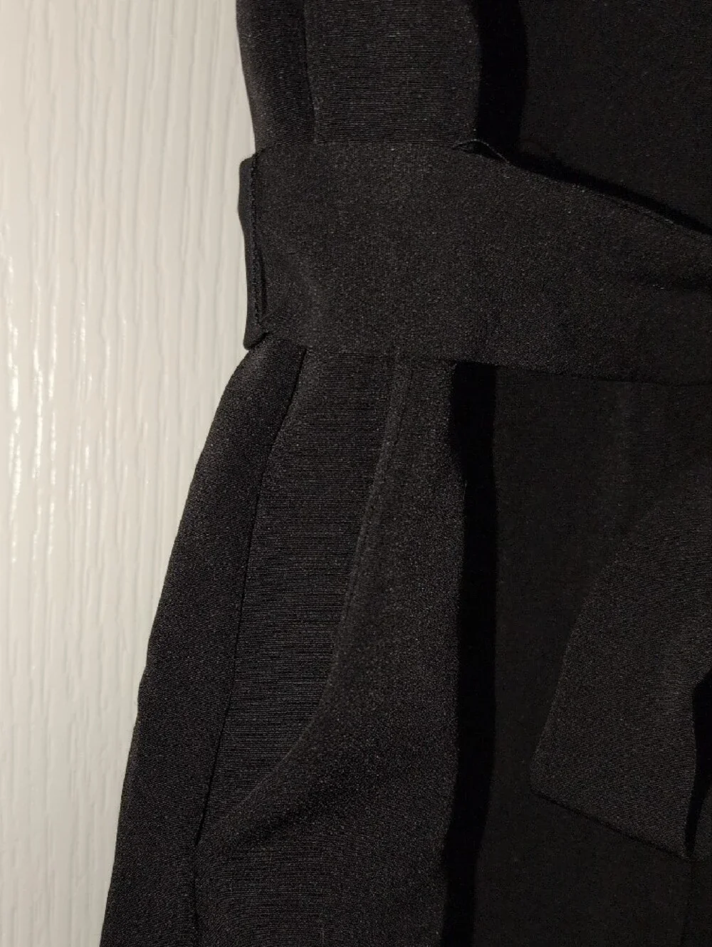 GB Girls Size 10 Black Tiered Ruffle Sleeve Tie Waist Jumpsuit